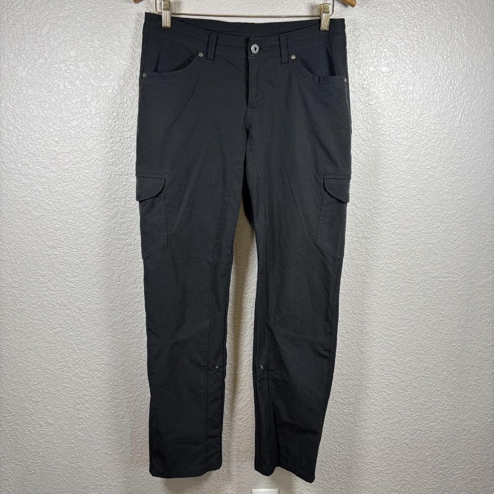 KUHL Pants Womens 8 Reg " Freeflex Roll Up Black Outdoor Hiking Stretch